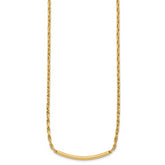 14K Polished Fancy Link Bar w/.5in ext. Necklace